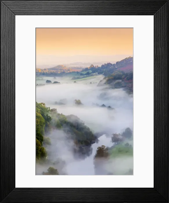 Framed Print : UK, England, Herefordshire, view north along River Wye from Symonds Yat Rock Framed Print : UK, England, Herefordshire, view north along River Wye from Symonds Yat Rock