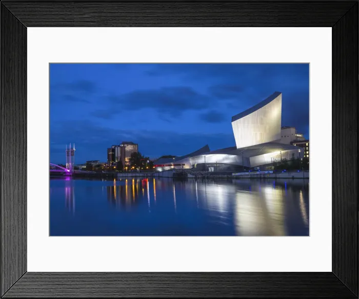 Framed Print : UK, England, Manchester, Salford, Salford Quays, Millennium Bridge also known as Framed Print : UK, England, Manchester, Salford, Salford Quays, Millennium Bridge also known as