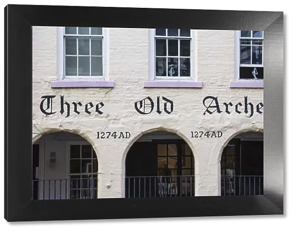 United Kingdom, England, Cheshire, Chester, Chester Rows, Three Old Arches built in