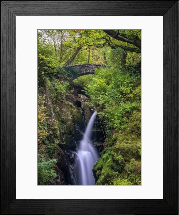 Framed Print : UK, England, Cumbria, Lake District, Ullswater, Aira Force Waterfall Framed Print : UK, England, Cumbria, Lake District, Ullswater, Aira Force Waterfall