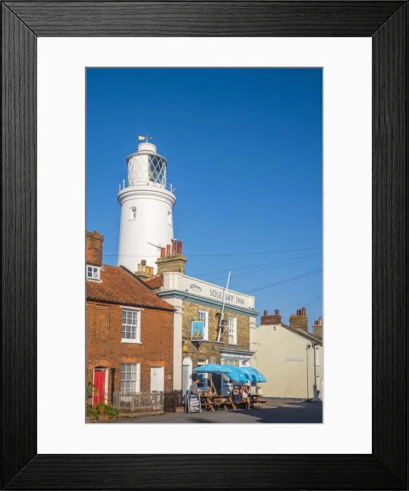 Framed Print : UK, England, Suffolk, Southwold, Sole Bay Inn Pub and Southwold Lighthouse Framed Print : UK, England, Suffolk, Southwold, Sole Bay Inn Pub and Southwold Lighthouse