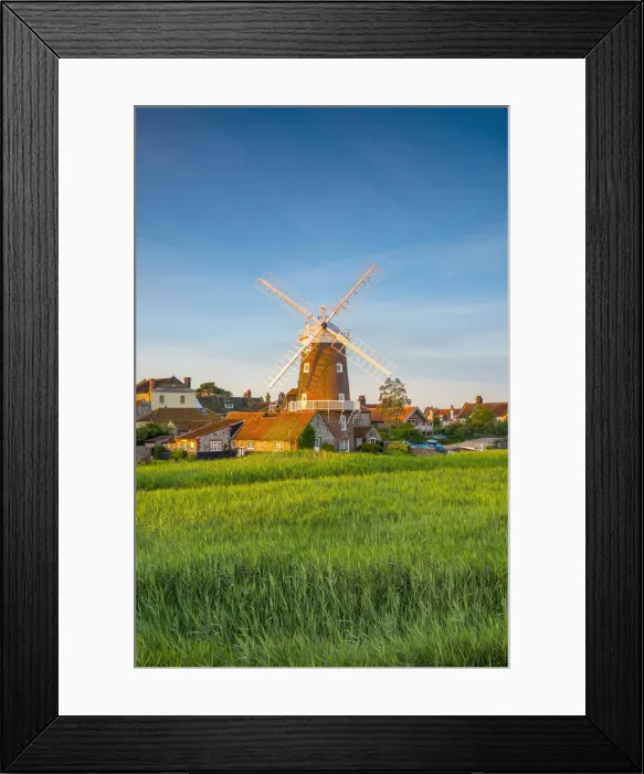 Framed Print : UK, England, Norfolk, North Norfolk, Cley-next-the-Sea, Cley Windmill