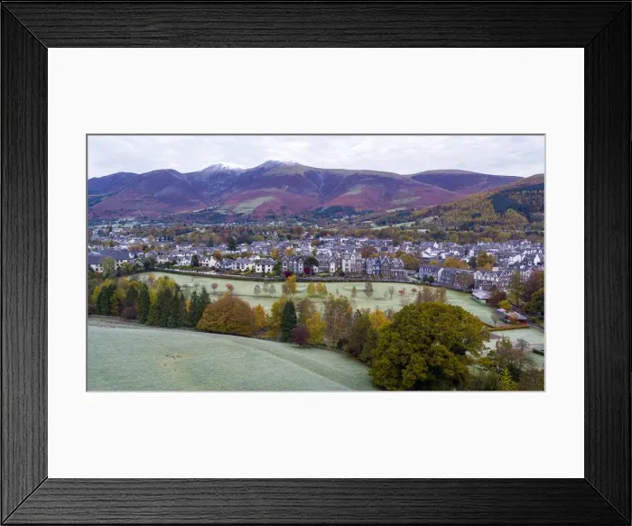Framed Print : United Kingdom, England, Cumbria, Lake District National Park, Keswick and Skiddaw beyond Framed Print : United Kingdom, England, Cumbria, Lake District National Park, Keswick and Skiddaw beyond
