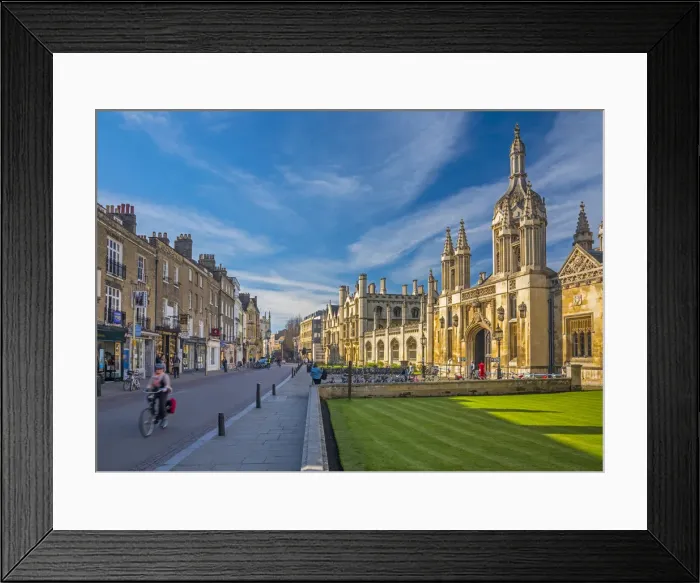 Framed Print : UK, England, Cambridgeshire, Cambridge, Kings Parade, Kings College Framed Print : UK, England, Cambridgeshire, Cambridge, Kings Parade, Kings College