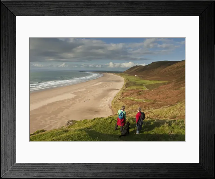 Framed Print : UK, Wales, Glamorgan, Gower Peninsula, Rhossilli Bay Framed Print : UK, Wales, Glamorgan, Gower Peninsula, Rhossilli Bay