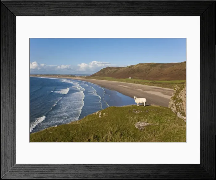 Framed Print : UK, Wales, Glamorgan, Gower Peninsula, Rhossilli Bay Framed Print : UK, Wales, Glamorgan, Gower Peninsula, Rhossilli Bay