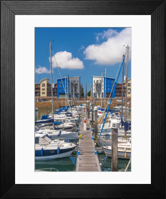 Framed Print : UK, Channel Islands, Jersey, St Helier, St Helier Harbour