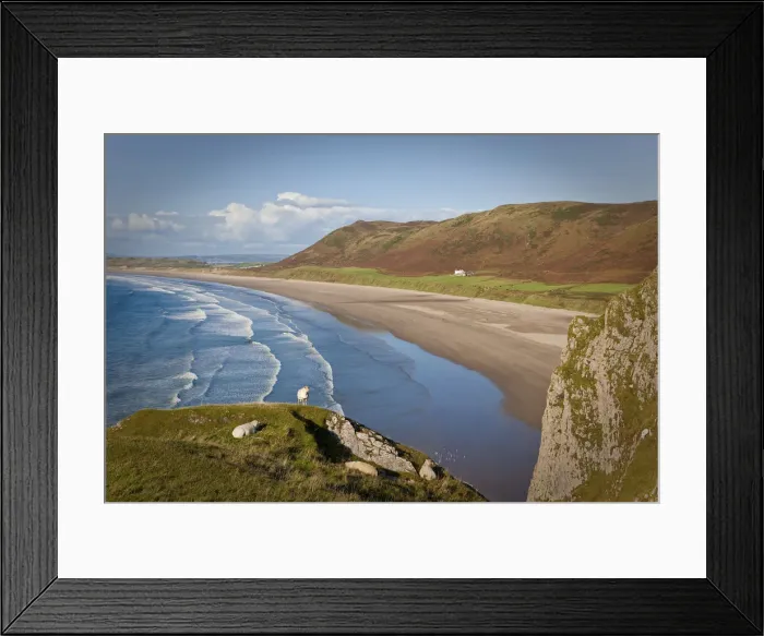 Framed Print : UK, Wales, Glamorgan, Gower Peninsula, Rhossilli Bay Framed Print : UK, Wales, Glamorgan, Gower Peninsula, Rhossilli Bay