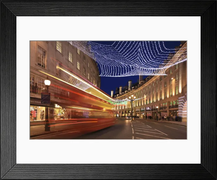 Framed Print : Christmas decorations, Regent Street, London, England, UK Framed Print : Christmas decorations, Regent Street, London, England, UK
