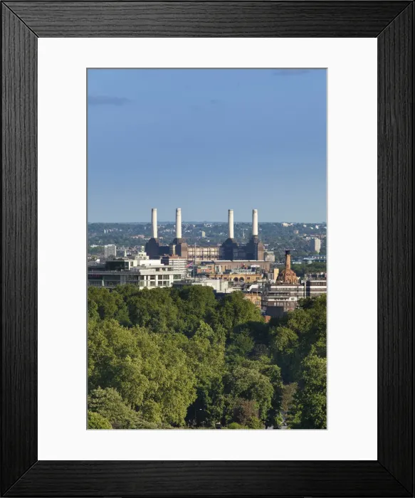 Framed Print : Battersea Power Station above Hyde Park, London, England, UK Framed Print : Battersea Power Station above Hyde Park, London, England, UK