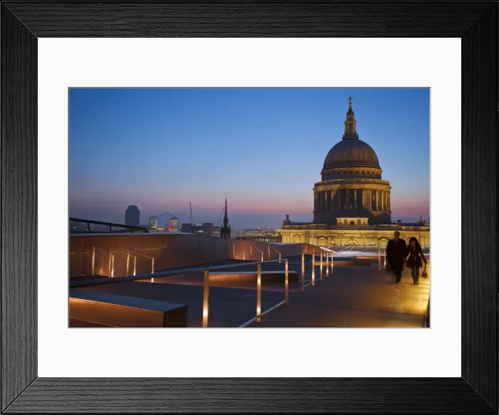 Framed Print : England, London, City of London, St Pauls Cathedral from One New Change shopping Framed Print : England, London, City of London, St Pauls Cathedral from One New Change shopping