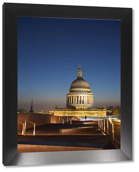 England, London, City of London, St Pauls Cathedral from One New Change shopping