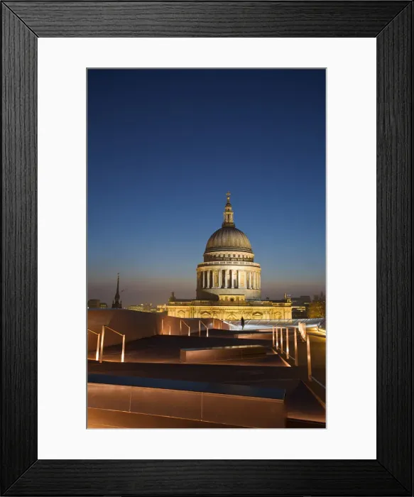 Framed Print : England, London, City of London, St Pauls Cathedral from One New Change shopping Framed Print : England, London, City of London, St Pauls Cathedral from One New Change shopping