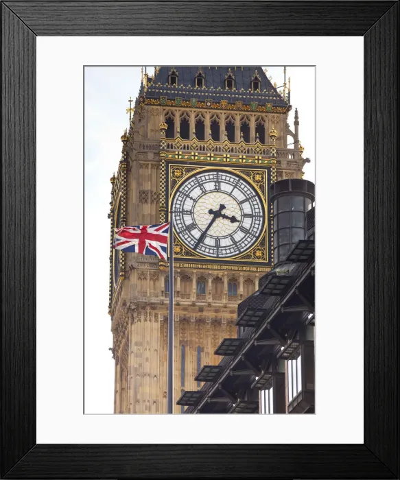 Framed Print : Big Ben (clock tower), Houses of Parliament and Portcullis House, London, England, UK