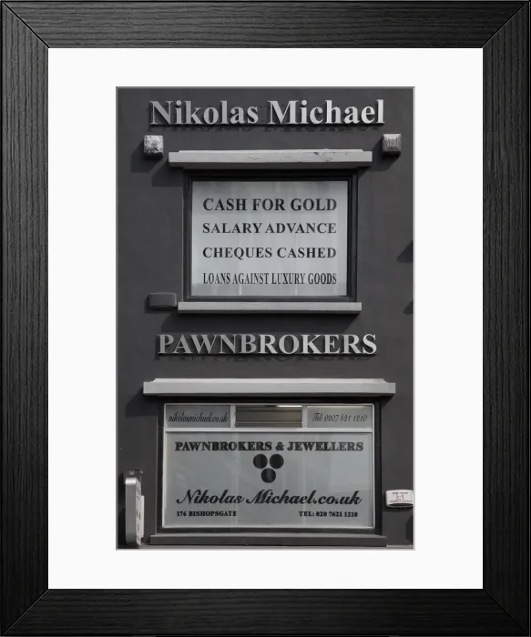 Framed Print : Pawnbroker, London, England, UK