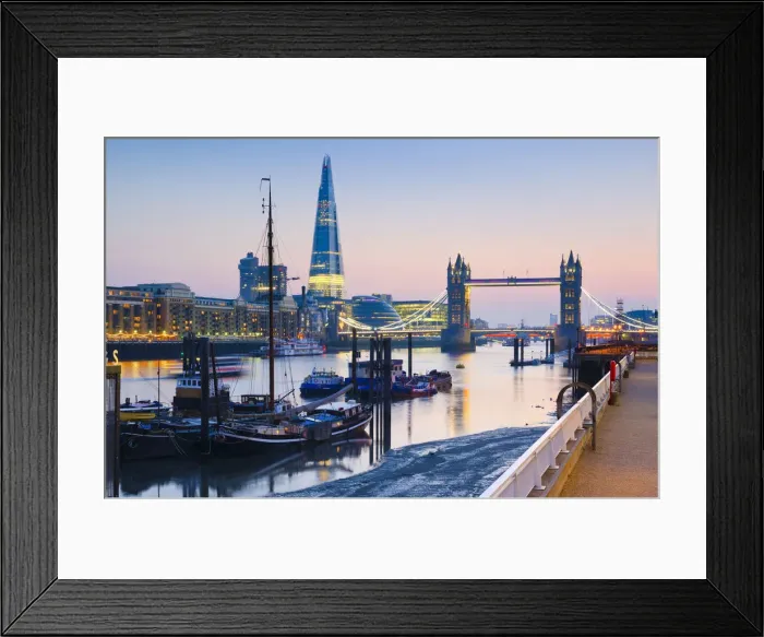 Framed Print : UK, England, London, Tower Bridge & The Shard (by Renzo Piano) Framed Print : UK, England, London, Tower Bridge & The Shard (by Renzo Piano)