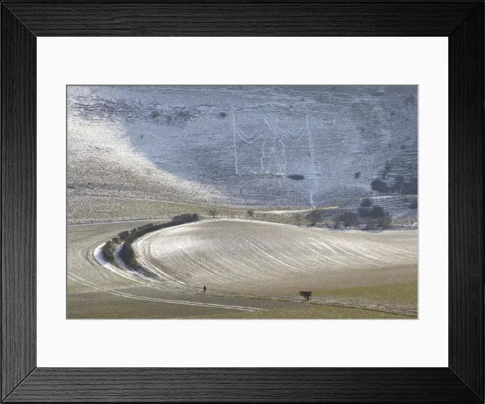 Framed Print : Snow Covered Long Man Of Wilmington, Wilmington, South Downs, East Sussex, United Kingdom Framed Print : Snow Covered Long Man Of Wilmington, Wilmington, South Downs, East Sussex, United Kingdom