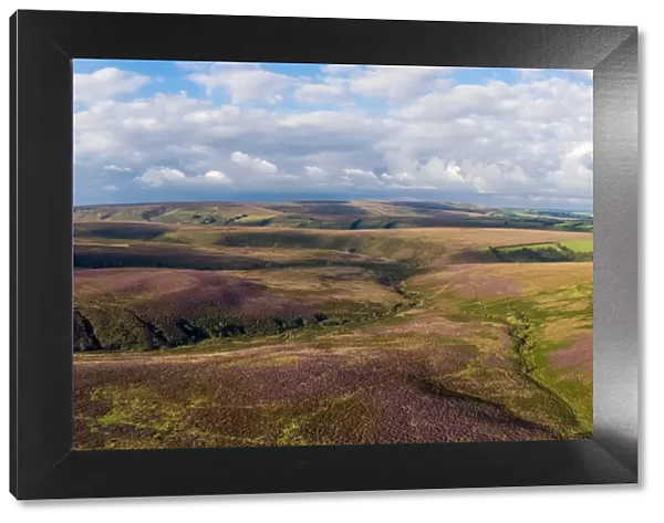 United Kingdom, Devon, Exmoor National Park, aerial view over the moors