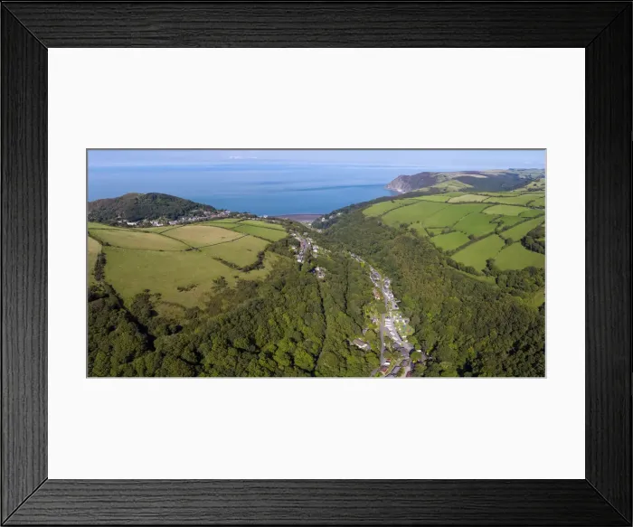 Framed Print : United Kingdom, Devon, Exmoor, Lynton, wooded valley on the north Devon coast Framed Print : United Kingdom, Devon, Exmoor, Lynton, wooded valley on the north Devon coast