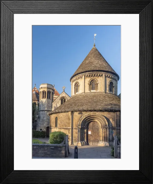 Framed Print : UK, England, Cambridge, Bridge Street and Round Church Street, The Round Church Framed Print : UK, England, Cambridge, Bridge Street and Round Church Street, The Round Church