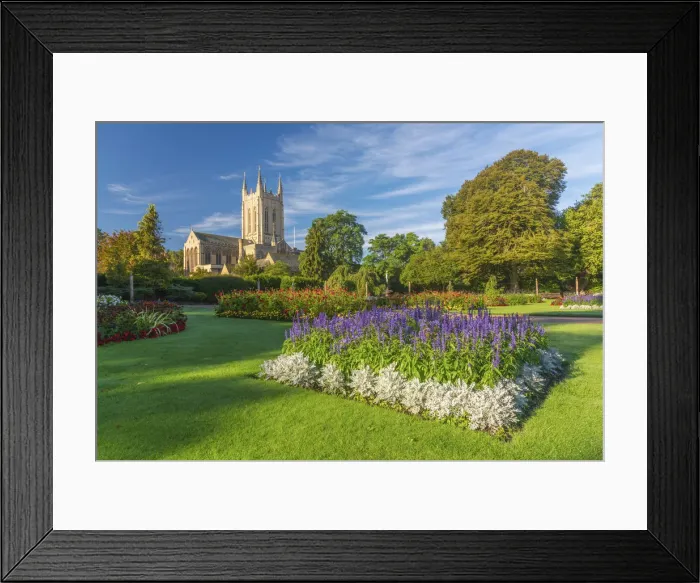 Framed Print : UK, England, Suffolk, Bury Saint Edmunds, St Edmundsbury Cathedral from the Abbey Gardens Framed Print : UK, England, Suffolk, Bury Saint Edmunds, St Edmundsbury Cathedral from the Abbey Gardens