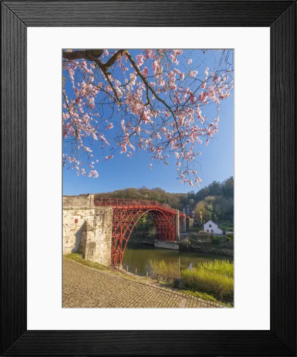 Framed Print : England, Shropshire, Telford, Ironbridge, Ironbridge Bridge, previously painted black Framed Print : England, Shropshire, Telford, Ironbridge, Ironbridge Bridge, previously painted black