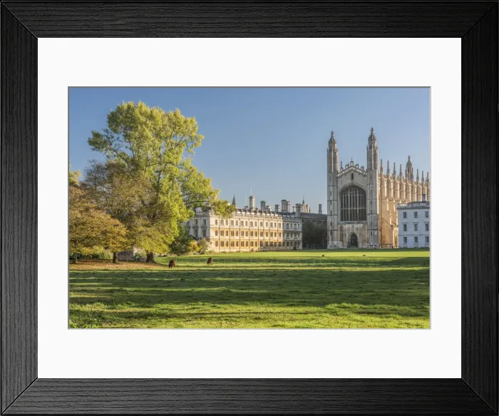 Framed Print : UK, England, Cambridge, The Backs, Kings College, Kings College Chapel