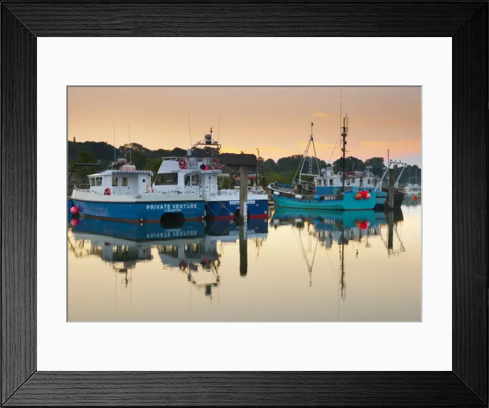 Framed Print : UK, England, Dorset, Lymington, The Quay on Lymington River, Fishing boats Framed Print : UK, England, Dorset, Lymington, The Quay on Lymington River, Fishing boats