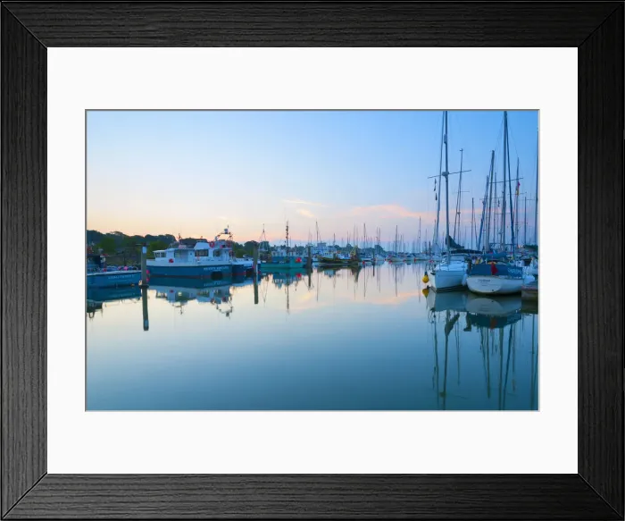 Framed Print : UK, England, Dorset, Lymington, The Quay on Lymington River Framed Print : UK, England, Dorset, Lymington, The Quay on Lymington River