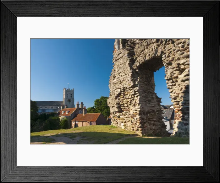 Framed Print : UK, England, Dorset, Christchurch, Christchurch Priory from Christchurch Castle Framed Print : UK, England, Dorset, Christchurch, Christchurch Priory from Christchurch Castle
