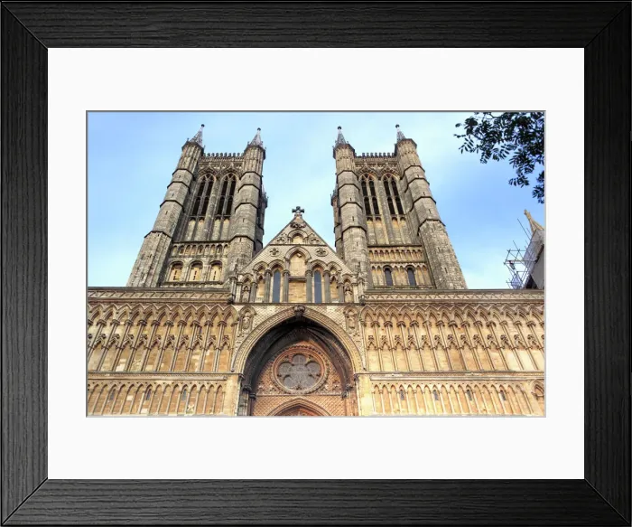 Framed Print : Western facade of Lincoln Cathedral, Lincoln, Lincolnshire, England, UK Framed Print : Western facade of Lincoln Cathedral, Lincoln, Lincolnshire, England, UK