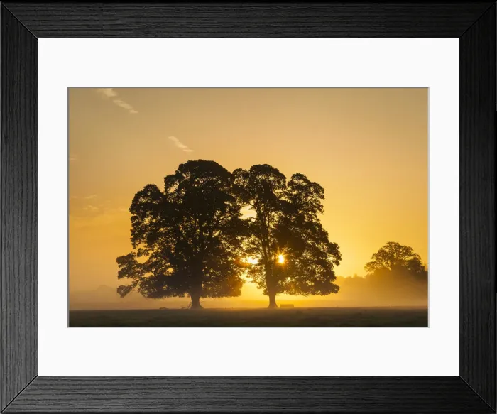 Framed Print : Sunrise, Usk Valley, South Wales, UK Framed Print : Sunrise, Usk Valley, South Wales, UK