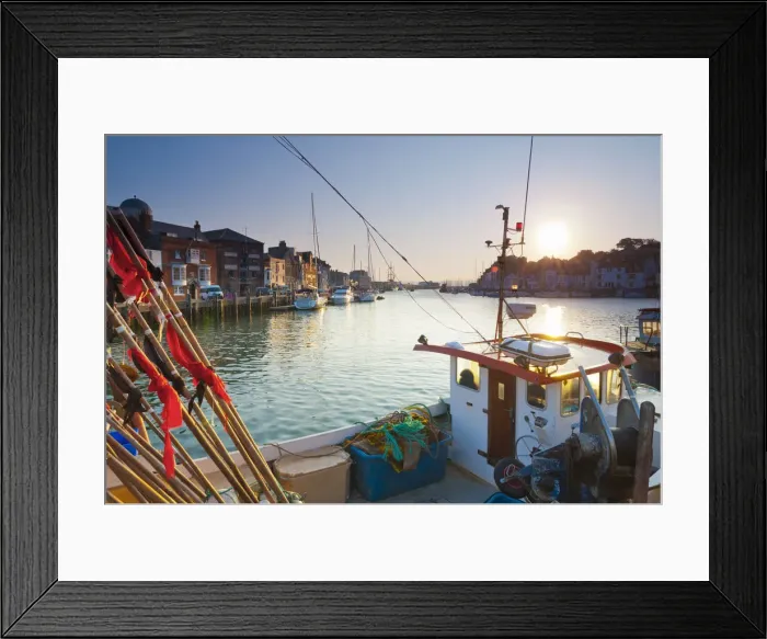 Framed Print : UK, Dorset, Jurassic Coast, Weymouth, Custom House Quay