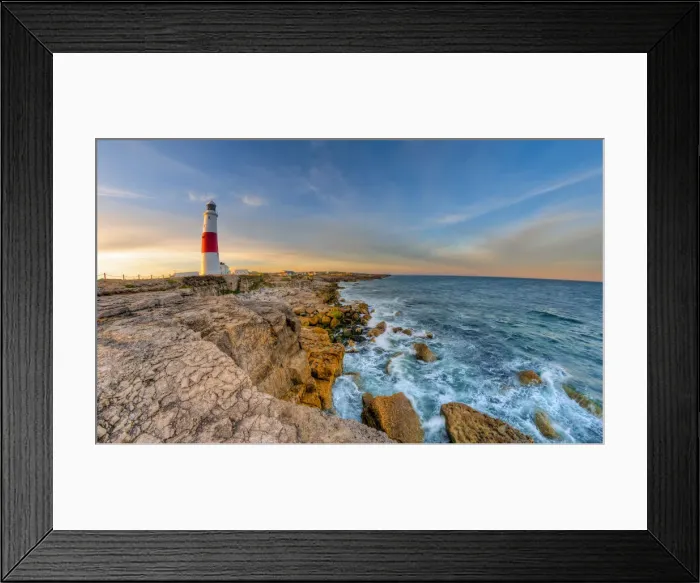 Framed Print : UK, Dorset, Jurassic Coast, Portland Bill, Portland Bill Lighthouse