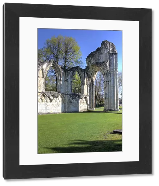 Ruins of St Marys Abbey church, York, North Yorkshire, England, UK