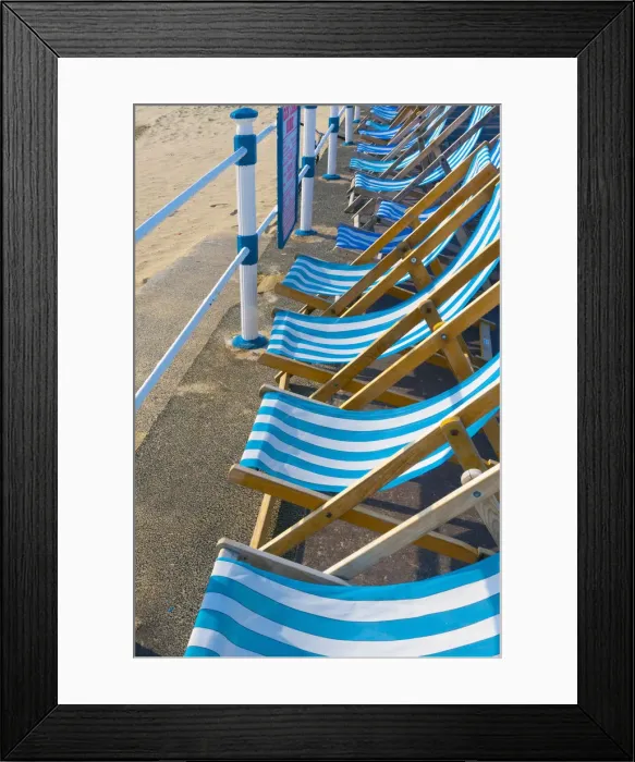 Framed Print : UK, Dorset, Jurassic Coast, Weymouth, The Esplanade, Main Beach, Deck Chairs Framed Print : UK, Dorset, Jurassic Coast, Weymouth, The Esplanade, Main Beach, Deck Chairs