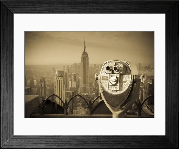 Framed Print : USA, New York, Manhattan, Empire State Building and Midtown from Top of the Rock Framed Print : USA, New York, Manhattan, Empire State Building and Midtown from Top of the Rock