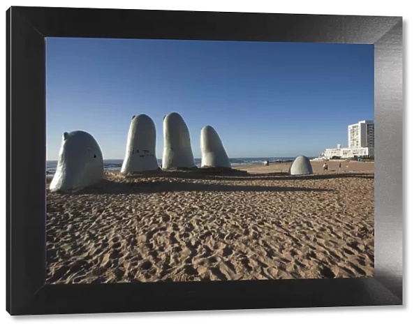 Uruguay, Punta del Este, Playa Brava beach, La Mano en la Arena, Hand in the Sand