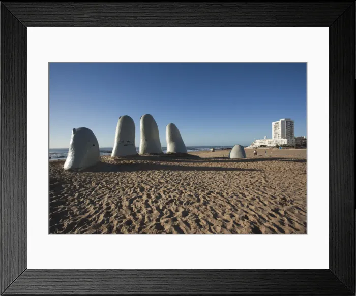 Framed Print : Uruguay, Punta del Este, Playa Brava beach, La Mano en la Arena, Hand in the Sand Framed Print : Uruguay, Punta del Este, Playa Brava beach, La Mano en la Arena, Hand in the Sand