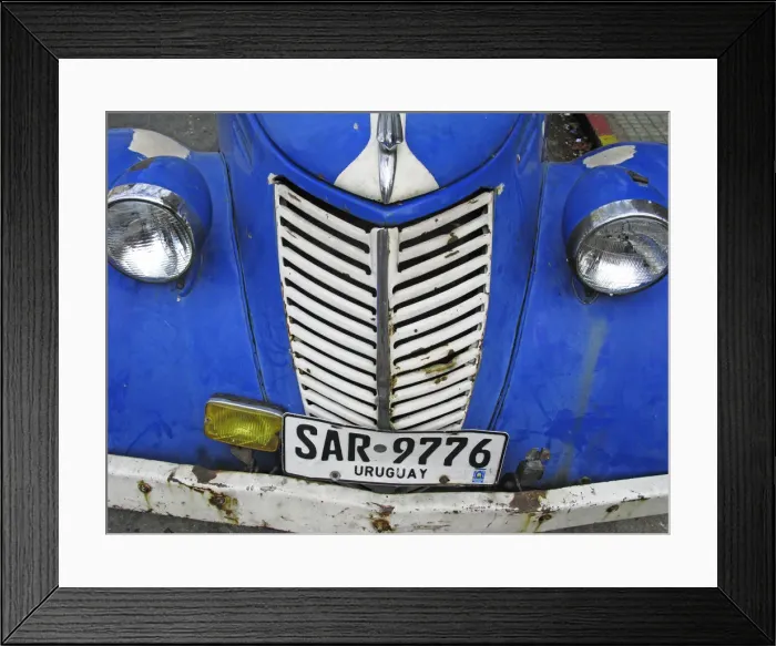 Framed Print : Colourful Old Car. Montevideo, Uruguay Framed Print : Colourful Old Car. Montevideo, Uruguay