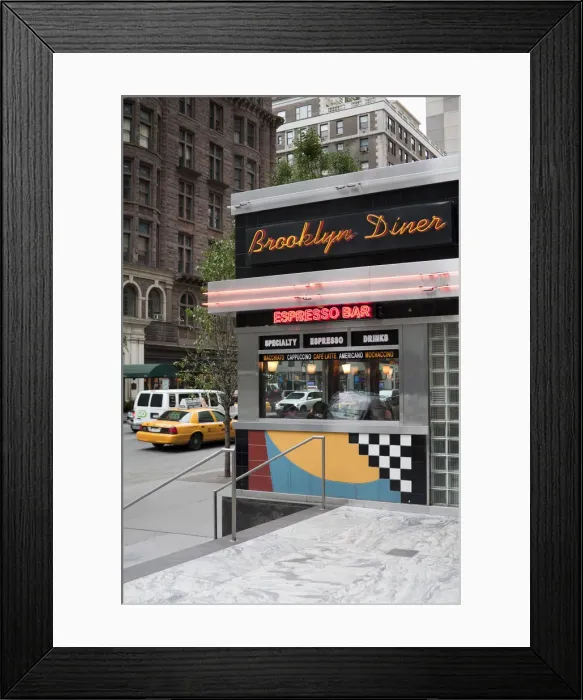 Framed Print : Diner, Manhattan, New York City, USA Framed Print : Diner, Manhattan, New York City, USA