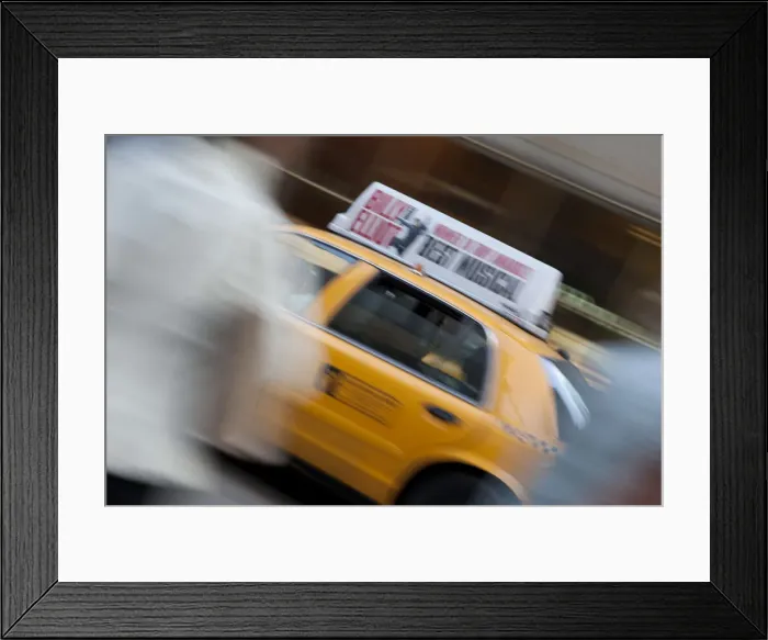 Framed Print : Taxi Cab, 5th Avenue, Manhattan, New York City, USA Framed Print : Taxi Cab, 5th Avenue, Manhattan, New York City, USA