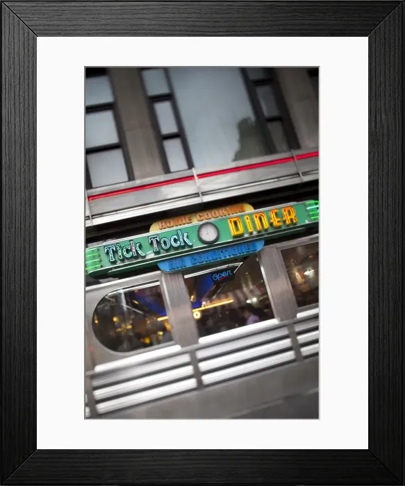 Framed Print : Diner in Midtown Manhattan, New York City, USA Framed Print : Diner in Midtown Manhattan, New York City, USA