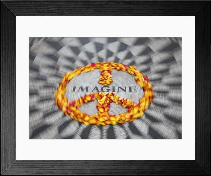 Framed Print : Mosaic commemorting John Lennon, Strawberry Fields, Central Park, Manhattan, New York Framed Print : Mosaic commemorting John Lennon, Strawberry Fields, Central Park, Manhattan, New York