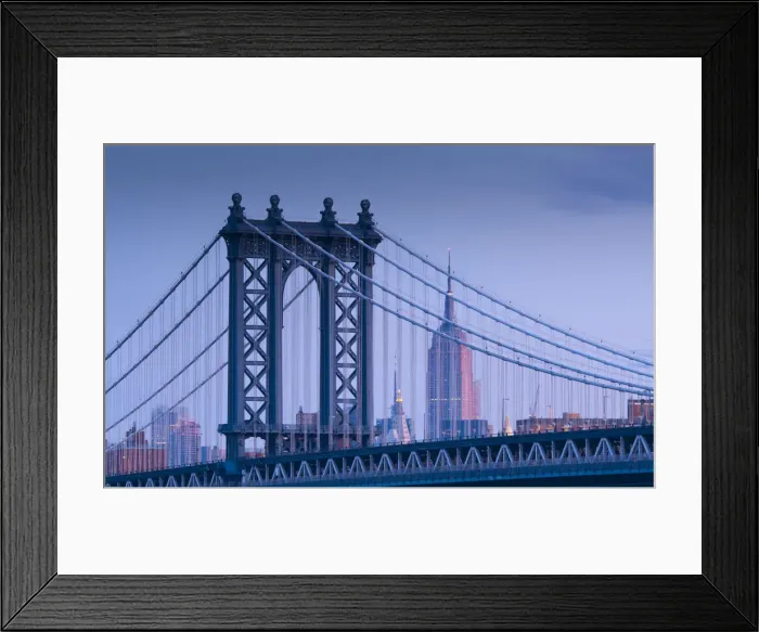 Framed Print : USA, New York, Manhattan, Manhattam Bridge and Empire State Building Framed Print : USA, New York, Manhattan, Manhattam Bridge and Empire State Building