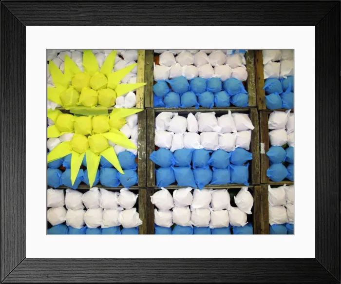 Framed Print : 2010 World Cup Football Euphoria. Uruguay National Flag Fruit dispay in a Supermaket Framed Print : 2010 World Cup Football Euphoria. Uruguay National Flag Fruit dispay in a Supermaket