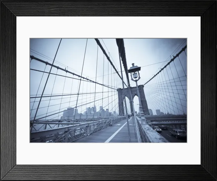 Framed Print : USA, New York City, Manhattan & Brooklyn Bridge Framed Print : USA, New York City, Manhattan & Brooklyn Bridge