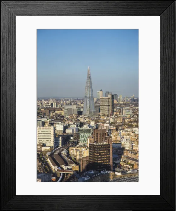 Framed Print : The Shard and London skyline, England, UK Framed Print : The Shard and London skyline, England, UK