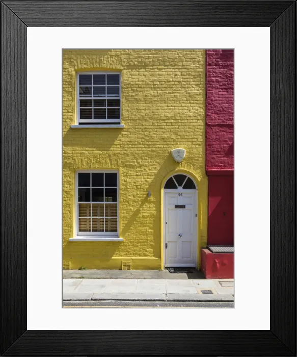 Framed Print : Yellow house, Chelsea, London, England, UK Framed Print : Yellow house, Chelsea, London, England, UK