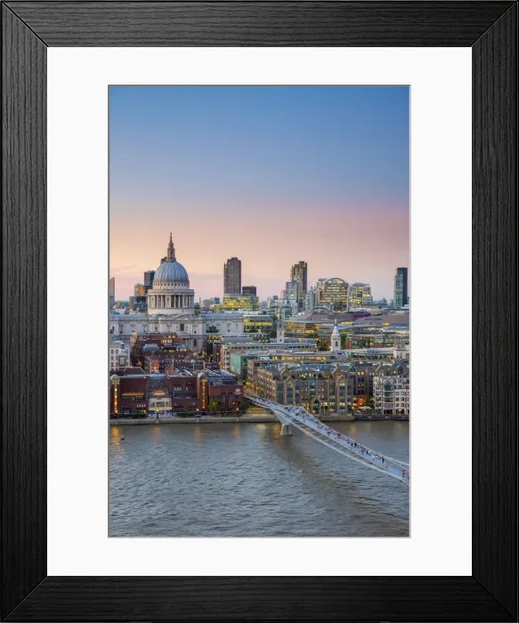 Framed Print : UK, England, London, St. Pauls Cathedral and City of London Skyline Framed Print : UK, England, London, St. Pauls Cathedral and City of London Skyline